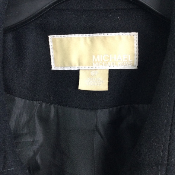 Michael Kors Black Belted Wool Women's Coat Petite womens size 6 petite - Picture 4 of 6